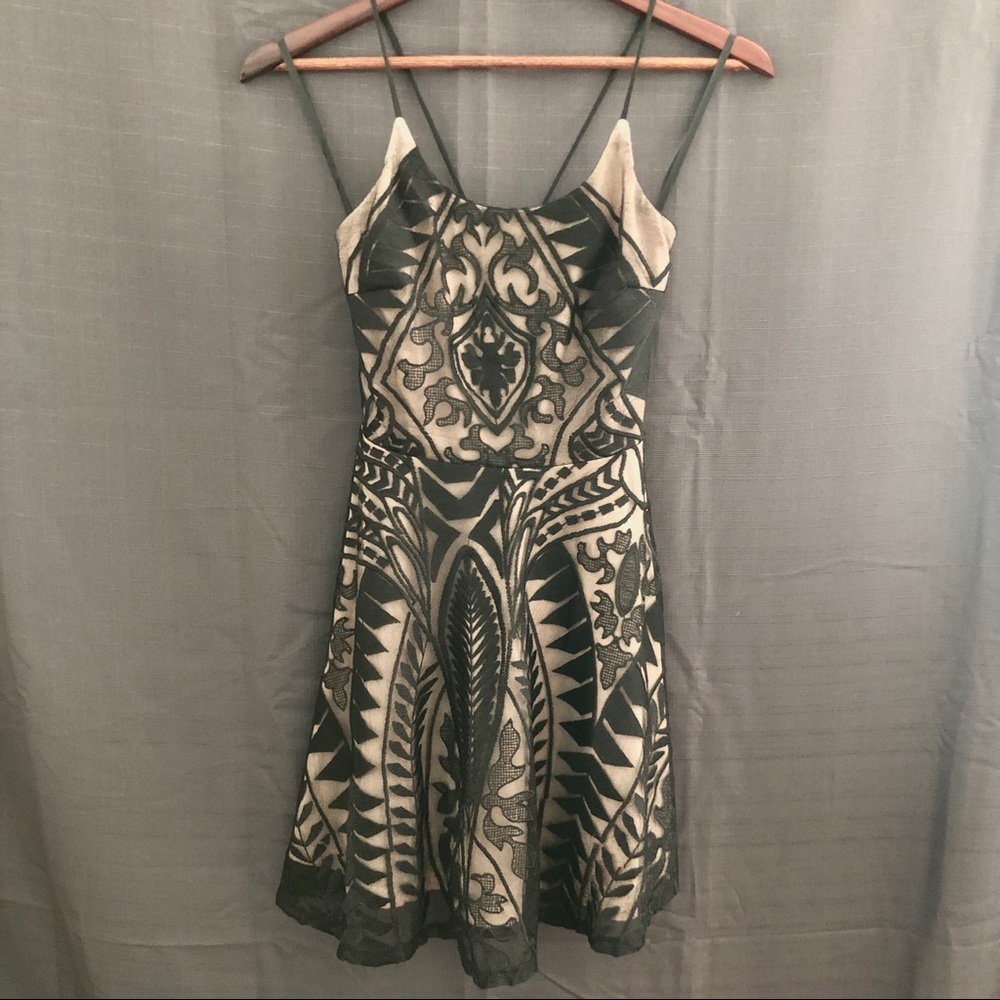 Black Lace w/ Cream Lining Party Dress